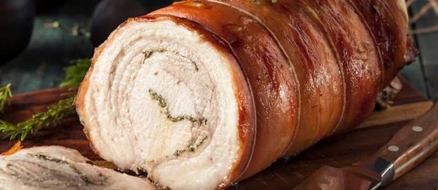 Porchetta di Ariccia fatiada